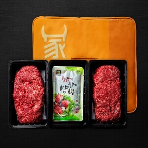 [고기한가] 한우정육세트 실속형 선물세트(불고기600g*2팩+양념장)