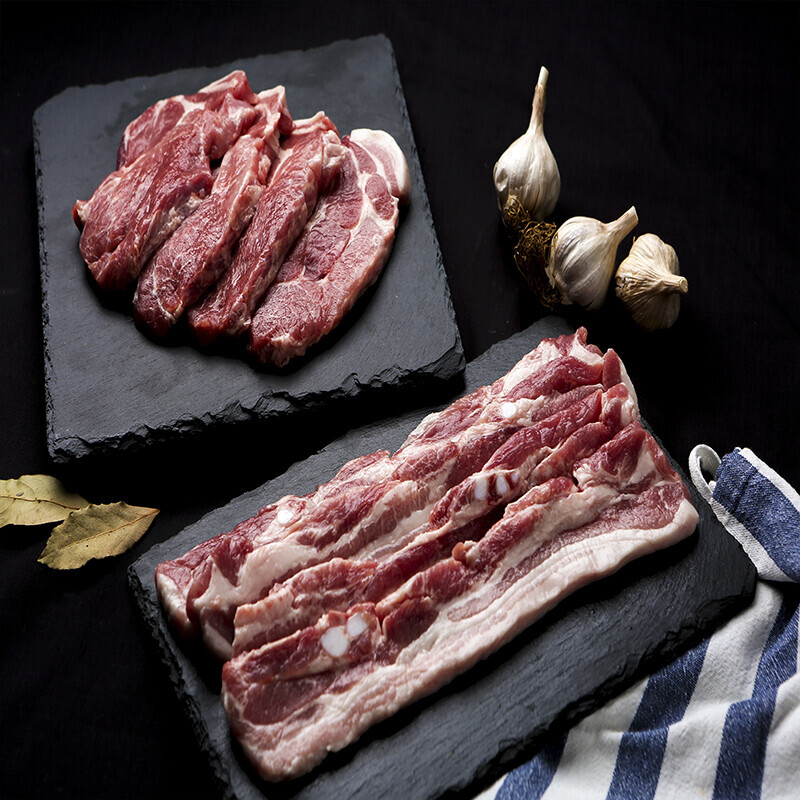 강원더몰,[고기한가] 한돈 삼목세트(삼겹살500g+목살500g)